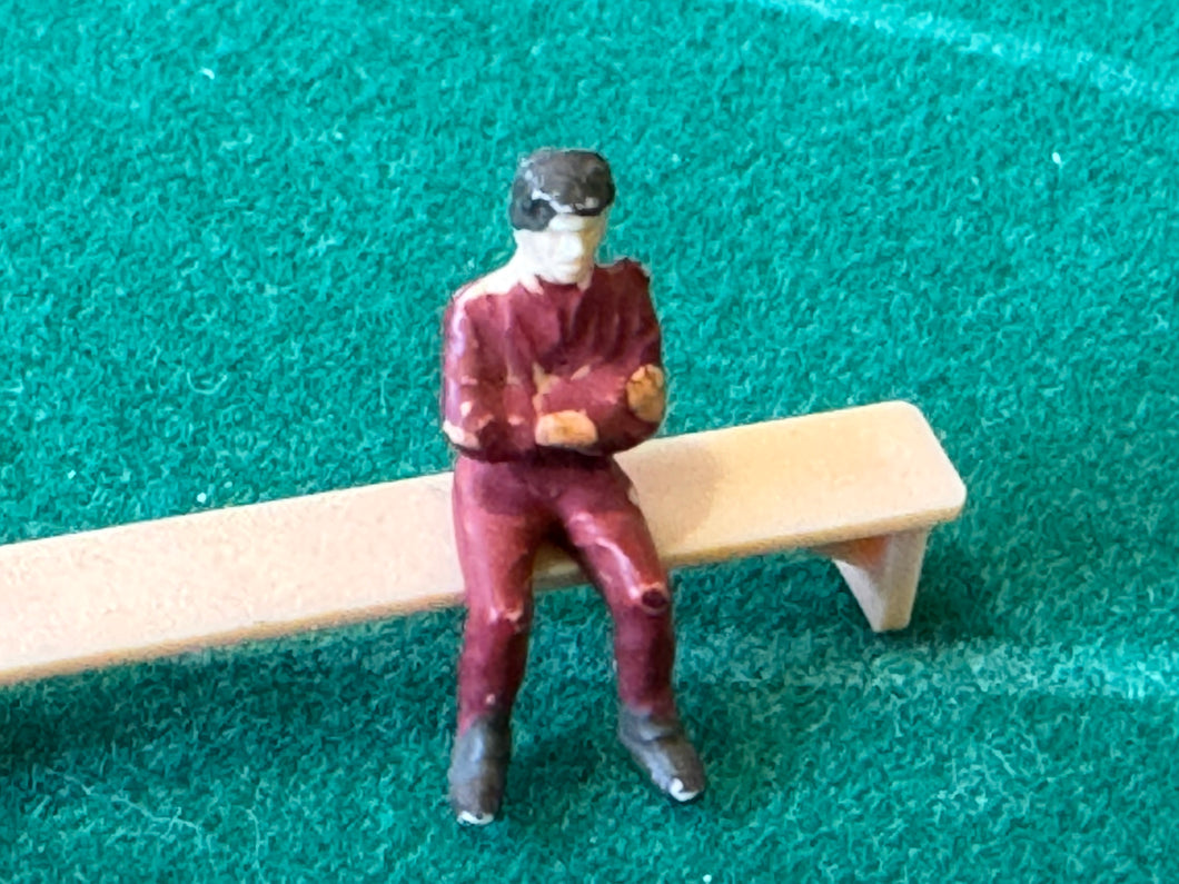 Subbuteo Dugout Figure Red Folded Arms