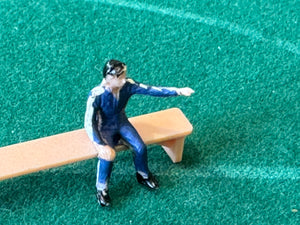 Subbuteo Dugout Figure Blue Pointing