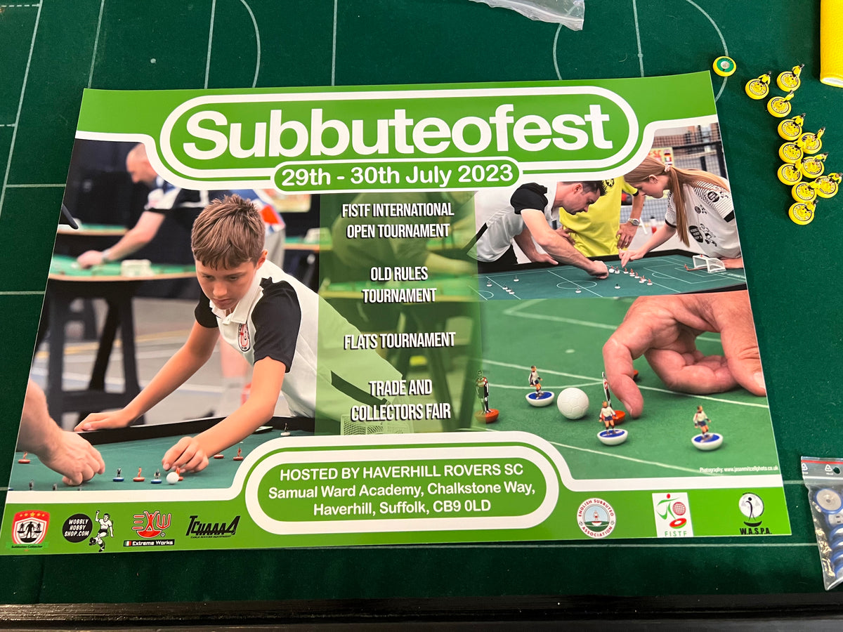 Limited Edition Subbuteofest 23 Glossy Poster – Wobbly Hobby Shop